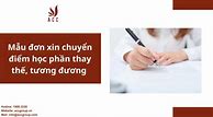 Đơn Xin Chuyển Điểm Học Phần Tương Đương Hust